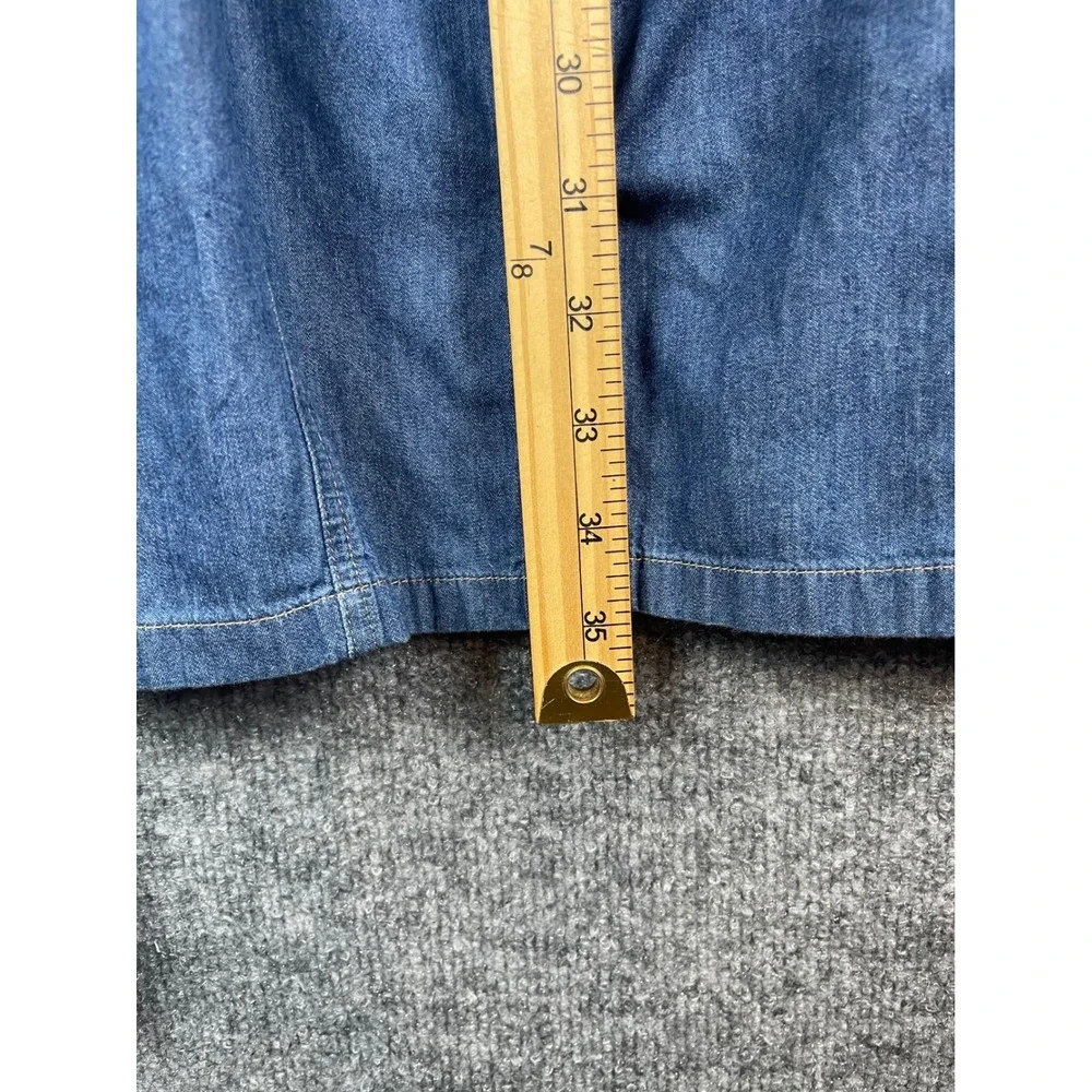 Pendleton Denim Shirt Dress Women's S Blue good Vintage Fit Cotton Midi - Picture 10 of 13